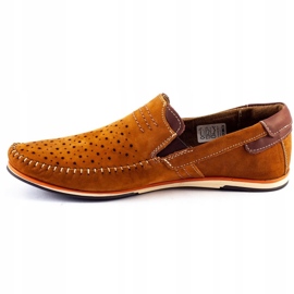 KOMODO Scarpe uomo mocassini 876 summer camel marrone arancia 1