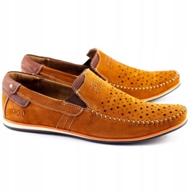 KOMODO Scarpe uomo mocassini 876 summer camel marrone arancia 2