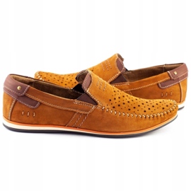 KOMODO Scarpe uomo mocassini 876 summer camel marrone arancia 3
