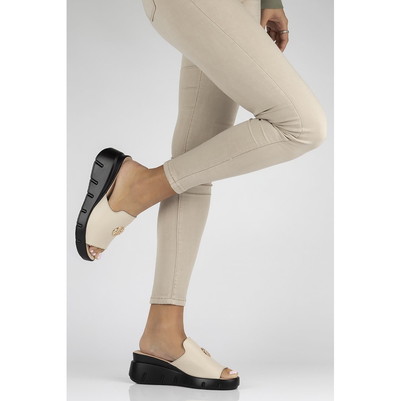 Ciabatte in pelle Filippo DK3596 / 22 Be beige 1