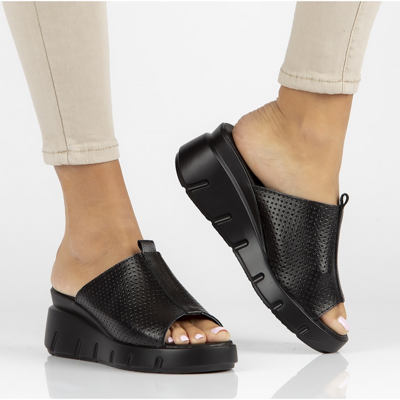 Ciabatte in pelle Filippo DK3594/22 Bk nere nero 1