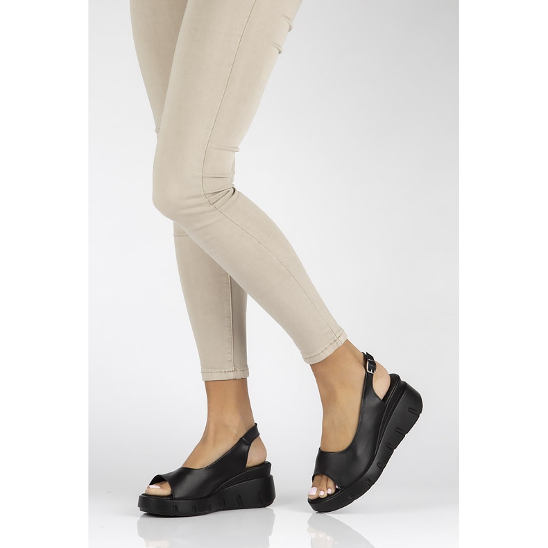 Sandali in pelle Filippo DS3595/22 Bk nero 1