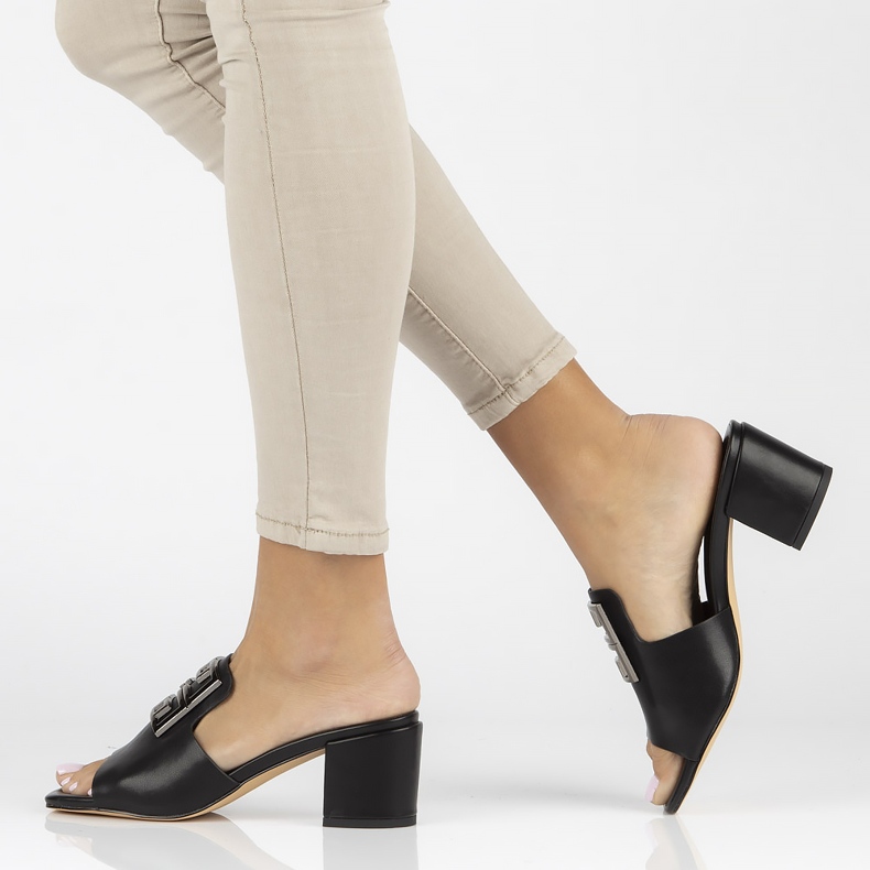 Ciabatte in pelle Filippo DK3731/22 Bk nere nero 1