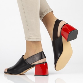 Sandali in pelle Filippo DS3729/22 Bk nero 1