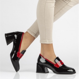 Décolleté in pelle Filippo DP3727 / 22 Bk nero rosso 1
