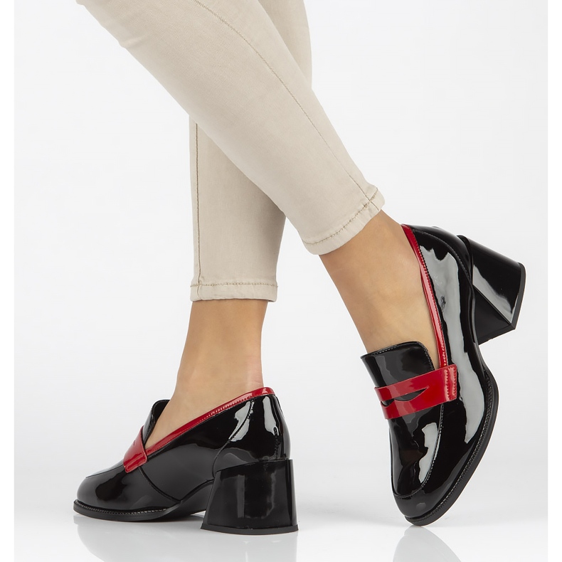 Décolleté in pelle Filippo DP3727 / 22 Bk nero rosso 2