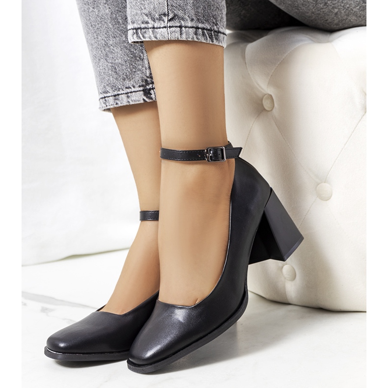 Décolleté nere con cinturino Prinse nero 1