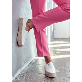 Espadrillas Da Donna Sulla Piattaforma Cross Jeans JJ2R4013C Bianco 2