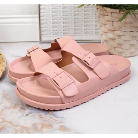 Ciabatte In Gomma Con Chiusure Rosa Brillante S. Barski 2