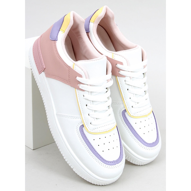 Scarpe da ginnastica rosa Libby bianco 1