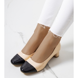 Décolleté da donna Dikra beige nero 1