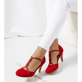 Décolleté rosse sul tacco Luiken rosso 1