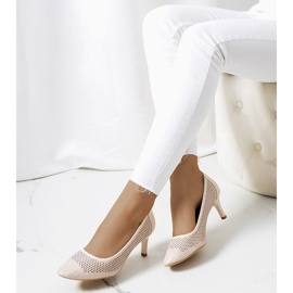 Spille traforate beige e oro d'oro 1