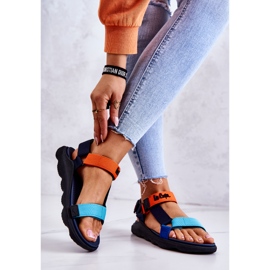 Sandali sportivi da donna Lee Cooper LCW-22-34-0953L Multicolor blu navy blu arancia 2