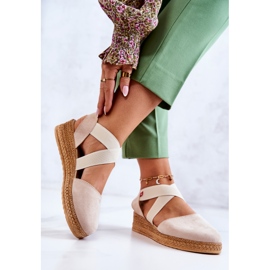 Espadrillas da donna in camoscio Big Star JJ276038 Beige 1
