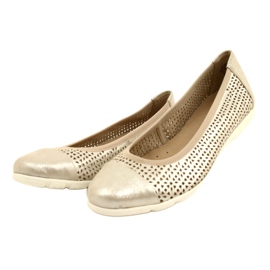 Ballerine traforate da donna Caprice 22151-28 354 Beige - metallizzato 5
