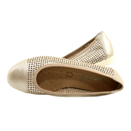 Ballerine traforate da donna Caprice 22151-28 354 Beige - metallizzato 7
