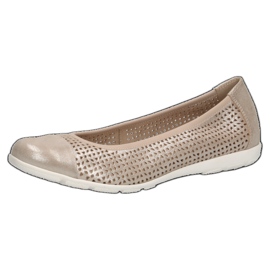 Ballerine traforate da donna Caprice 22151-28 354 Beige - metallizzato 1