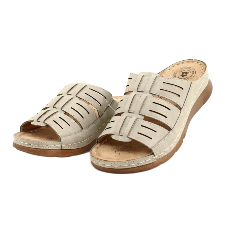 Flip di donne con Openwork Evento 22SD98-4536 Grey Pattern grigio 3
