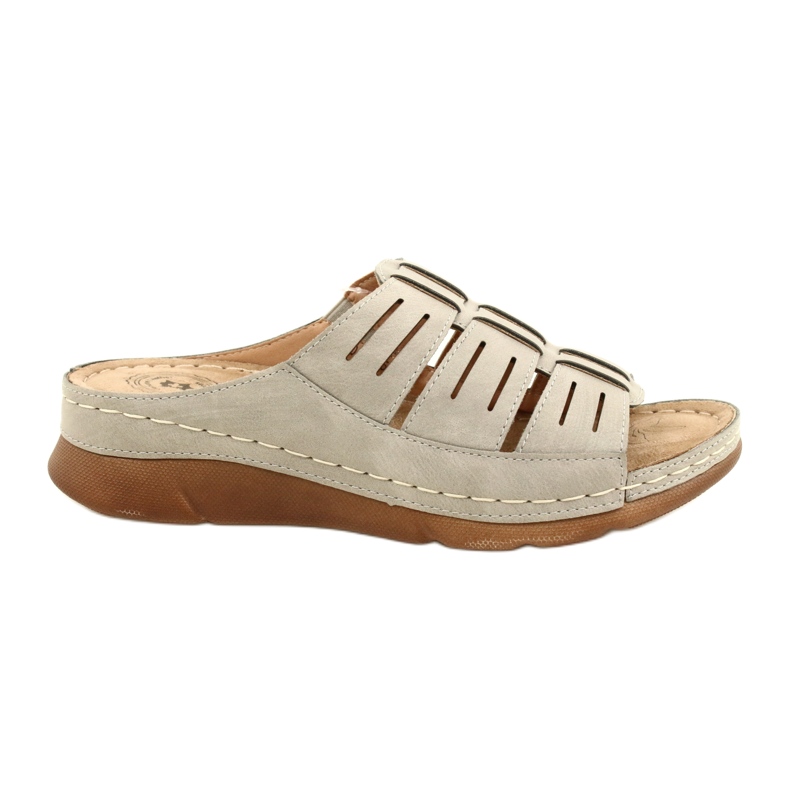 Flip di donne con Openwork Evento 22SD98-4536 Grey Pattern grigio 1