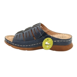 Evento Flip-flop femminile con un pattern blu navy 22SD98-4536 1