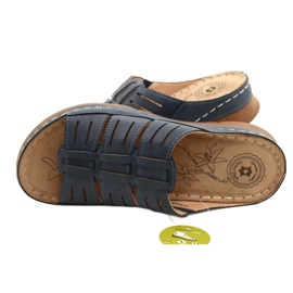 Evento Flip-flop femminile con un pattern blu navy 22SD98-4536 4