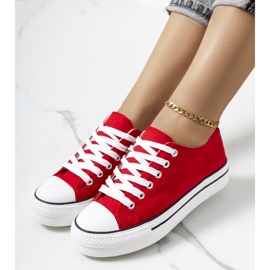 Sneakers rosse sulla piattaforma Wessel rosso 1