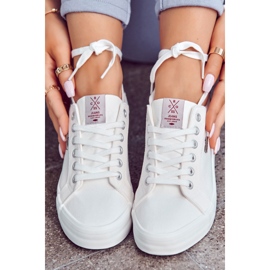 Sneakers Donna Tie Cross Jeans JJ2R4038C Bianche bianco 2