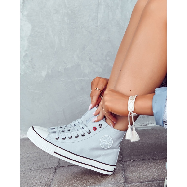 Sneakers Alte da Donna Big Star JJ274209 Blu 1