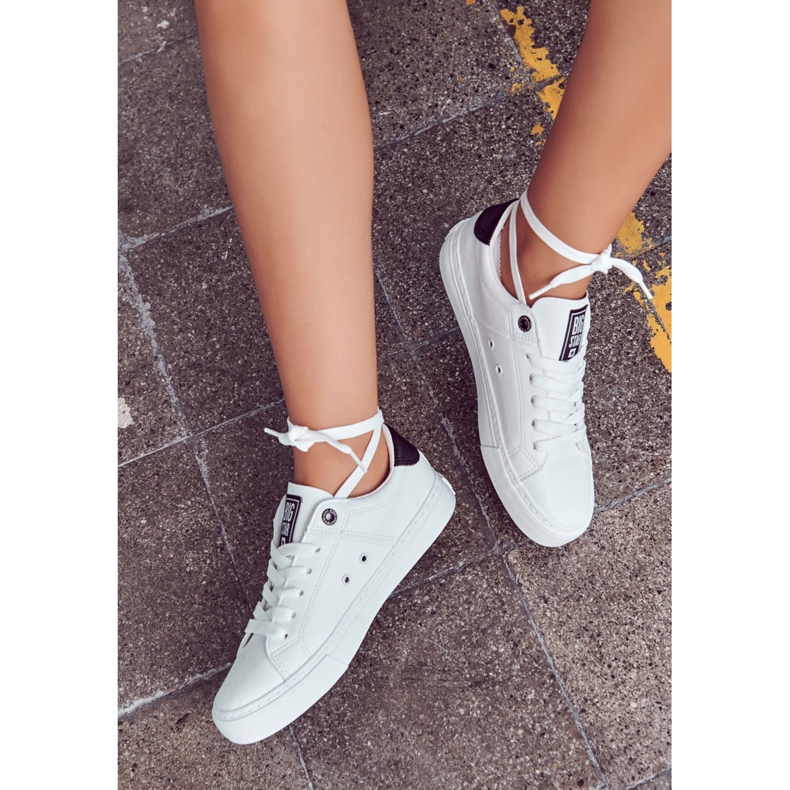 Sneakers in pelle Big Star JJ274211 Bianche e Nere bianca 2