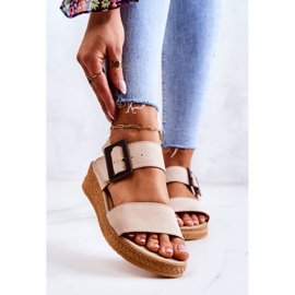 Sandali da donna in camoscio Big Star JJ276032 Beige 1