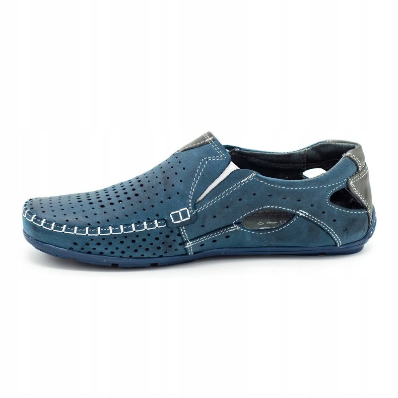 Olivier Mocassini estivi 901 da uomo, colore blu navy 1
