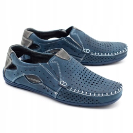 Olivier Mocassini estivi 901 da uomo, colore blu navy 2
