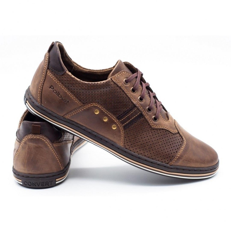 Polbut Scarpe casual da uomo 1801P marrone 3
