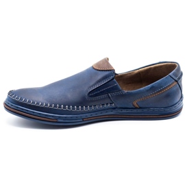 Polbut Scarpe uomo mocassini 09 blu navy 1