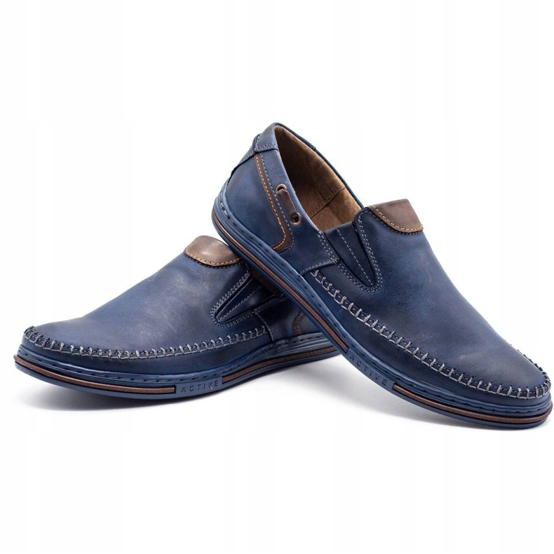 Polbut Scarpe uomo mocassini 09 blu navy 4