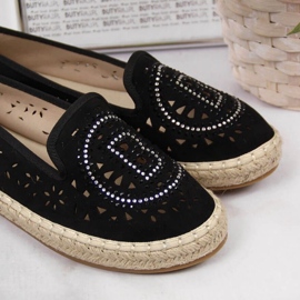 Espadrillas nere traforate con zirconi di S. Bararski nero 1