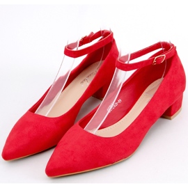 Bellis Décolleté rosse con tacco basso rosso 1