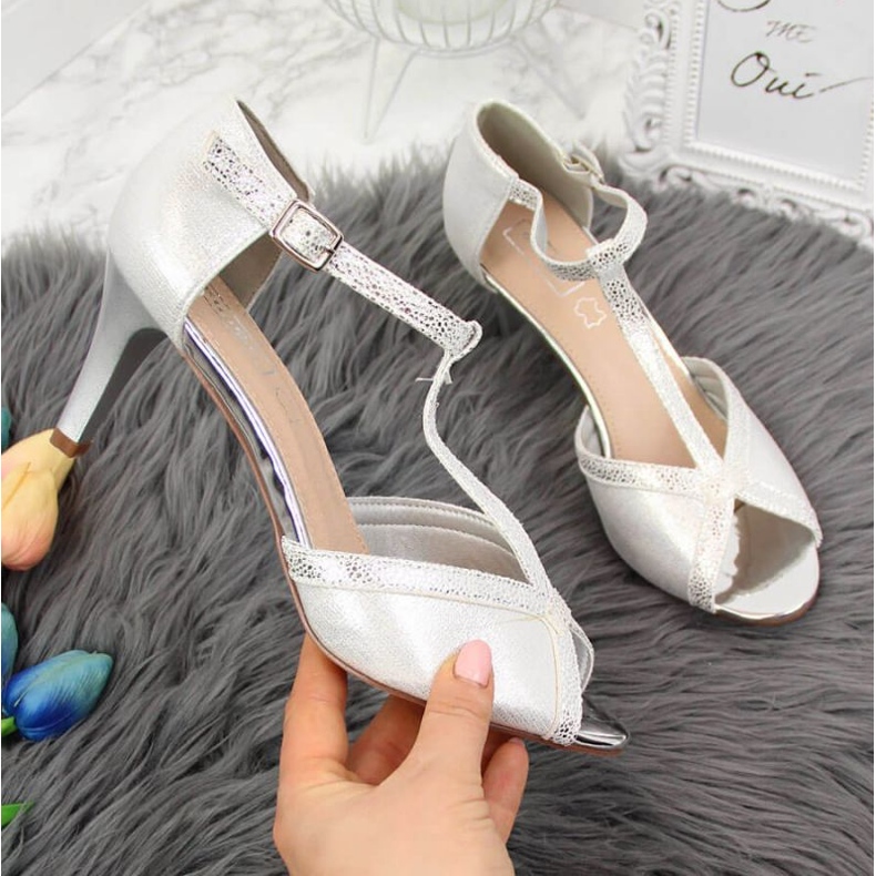 Eleganti sandali open toe silver W Filippo 1