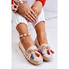 PS1 Mocassini da donna in camoscio beige chiaro Wilessa 1