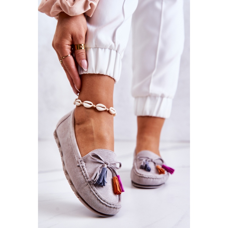 PS1 Mocassini da donna in camoscio grigio Wilessa 1
