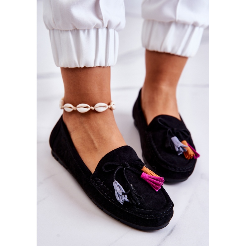 PS1 Mocassini da donna in camoscio nero Wilessa 1