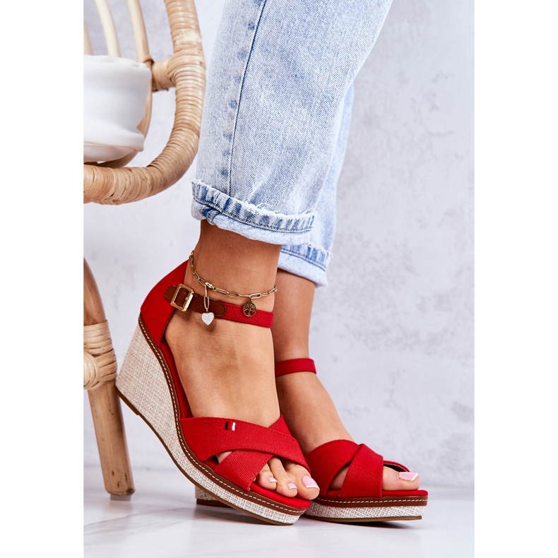 PS1 Sandali con zeppa Veenus rossi da donna rosso 1