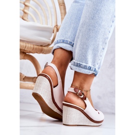 PS1 Sandali comodi da donna con fibbia Thallas beige 1