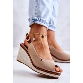 PS1 Sandali comodi da donna con fibbia Thallas beige scuro 2