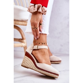 PS1 Espadrillas Beige Da Donna Su Zeppe Tamarill 1