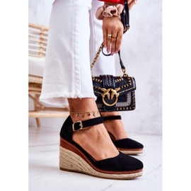 PS1 Espadrillas Nere Da Donna Con Zeppe Tamarill nero 2