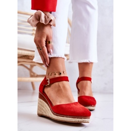 PS1 Espadrillas Da Donna Su Zeppe Tamarill Rosse rosso 2