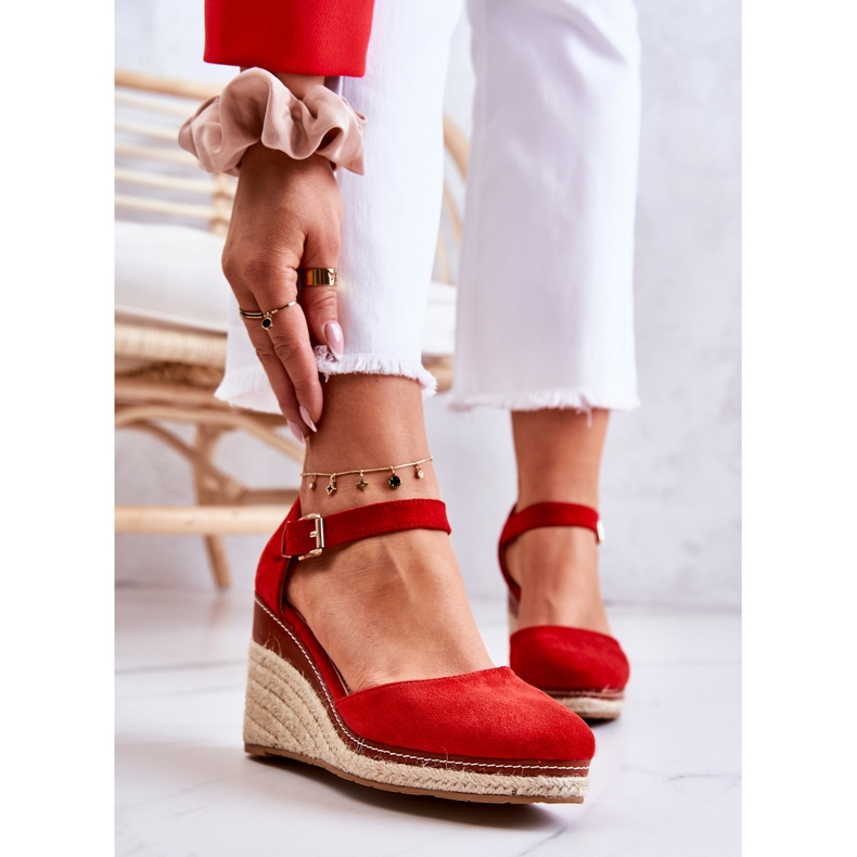PS1 Espadrillas Da Donna Su Zeppe Tamarill Rosse rosso 2
