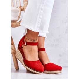 PS1 Espadrillas Da Donna Su Zeppe Tamarill Rosse rosso 1